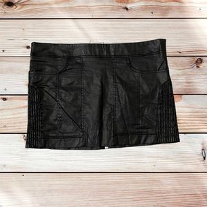 All Saints Vegan Leather Mini Skirt